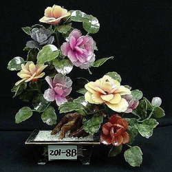 Пазл: Каменная нежность...Цветы из нефрита