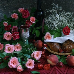 Пазл: Вино и розы
