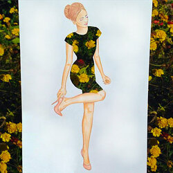 Пазл: Цветочное платье