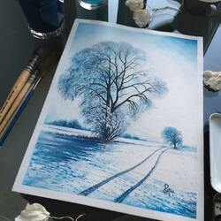 Пазл: След на снегу