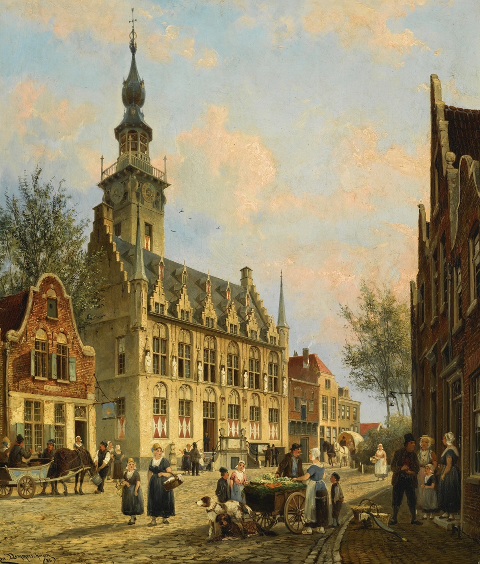 Нидерланды в xvi xvii. Картины Cornelis Christiaan Dommelshuizen (1842-1928). Архитектура Копенгагена 19 век. Архитектура Дании 19 века.