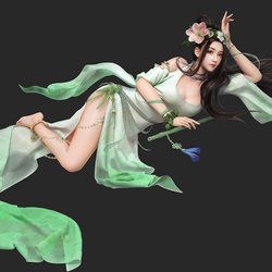 Пазл: Девушка с флейтой