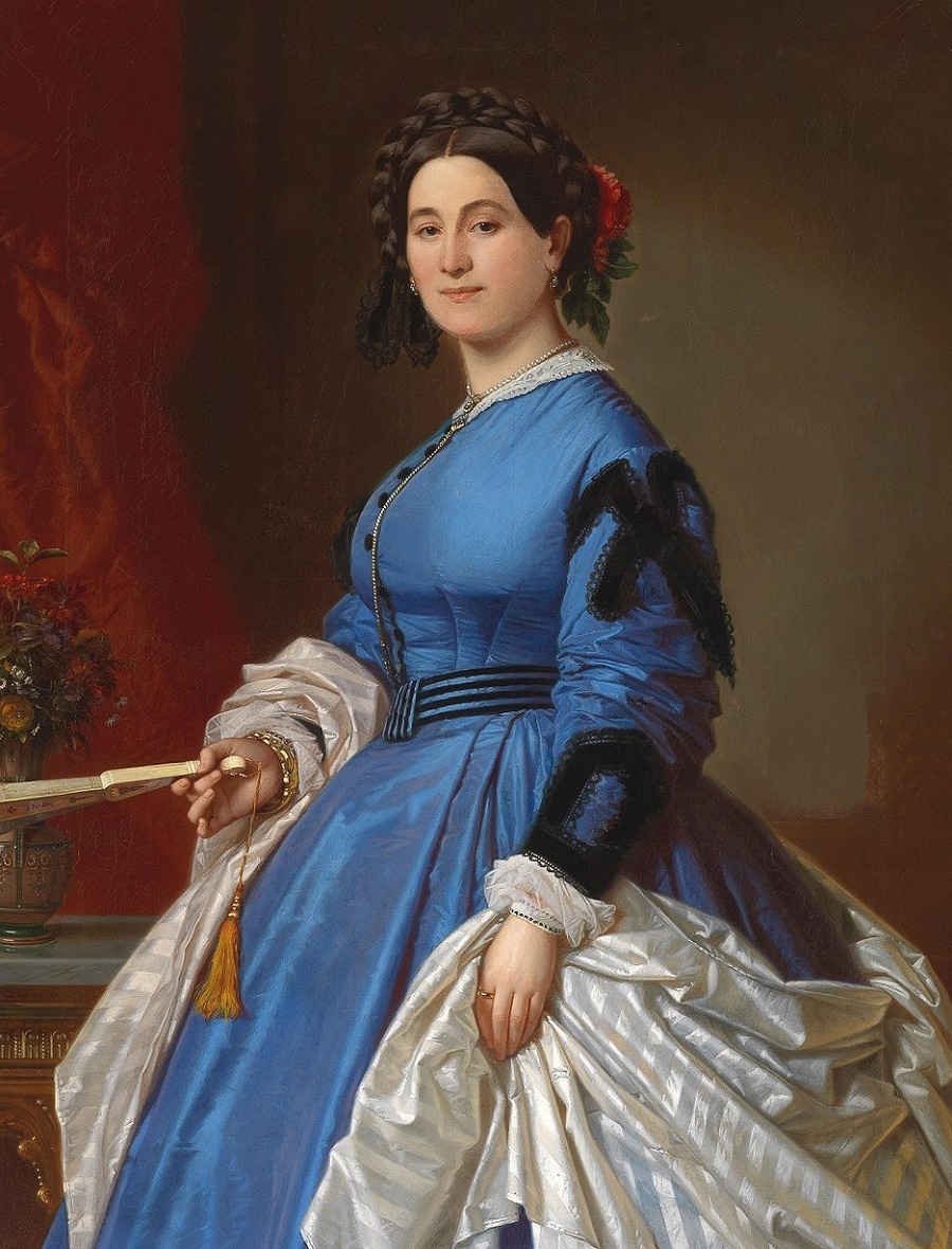 Дама в платье 19 века