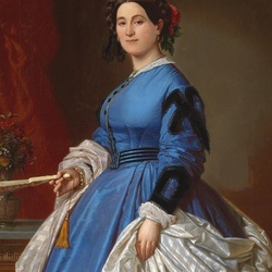 Пазл: Леди в синем платье 