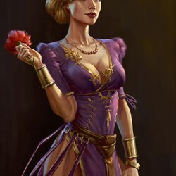 Пазл: Девушка с цветком