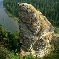 Пазл: Речка с высоты горы