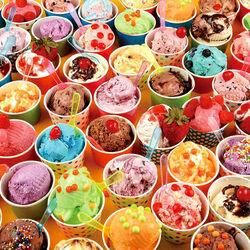 Пазл: Мороженое в стаканчиках