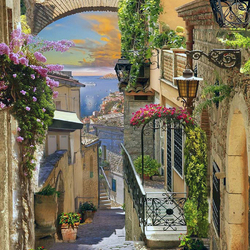 Пазл: Улочка к морю
