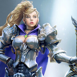 Пазл: Девушка в доспехах