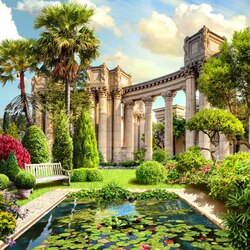 Пазл: Пруд с лилиями