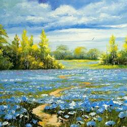 Пазл: Цветочное поле