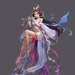 Пазл: Малышка с флейтой