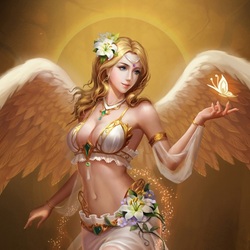 Пазл: Ангел с бабочкой