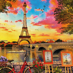 Пазл: Закат в Париже