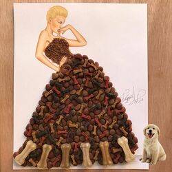 Пазл: Платье из корма для собак