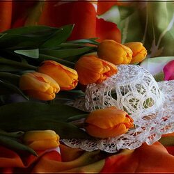 Пазл: Яркие тюльпаны