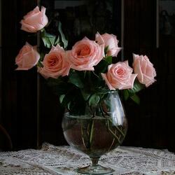 Пазл: Розы в бокале