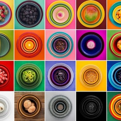 Пазл: Коллаж с тарелочками