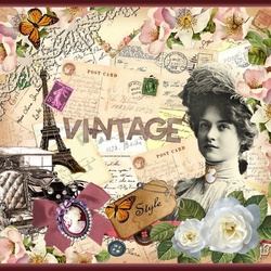 Пазл: Винтажная открытка 