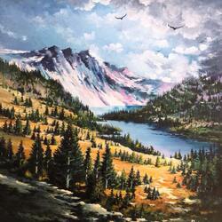 Пазл: Озеро в горах