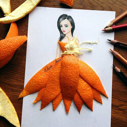 Пазл: Оранжевое платье