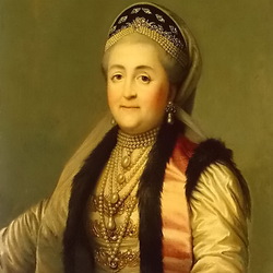 Пазл: Портрет Екатерины II в шугае и кокошнике 