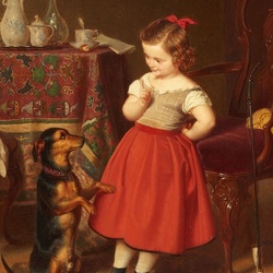 Пазл: Юная дрессировщица 