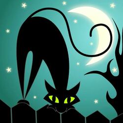 Пазл: Черный кот