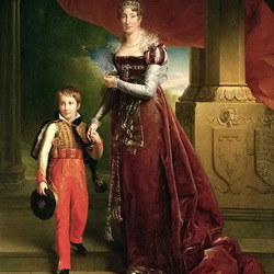 Пазл: Мария Амели Тереза де Бурбон с сыном 