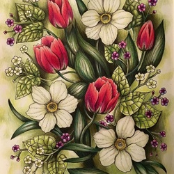 Пазл: Весенний букет 