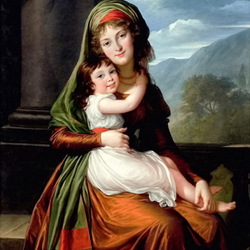 Пазл: Графиня фон Шонфельд с дочкой  