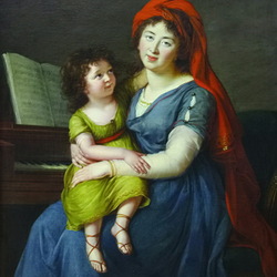 Пазл: Екатерина Николаевна Меншикова с дочерью 