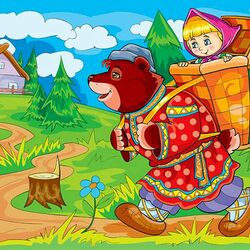 Пазл: Маша и медведь