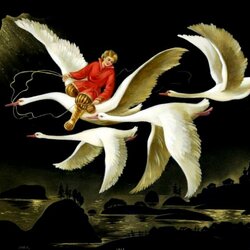 Пазл: Гуси-лебеди