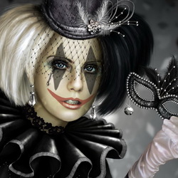 Пазл: Девушка в маске