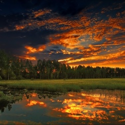 Пазл: Огненное небо