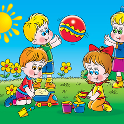 Пазл: Детский сад на прогулке