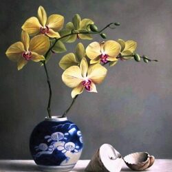 Пазл: Желтая орхидея