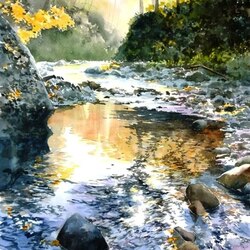 Пазл: Отражение осени