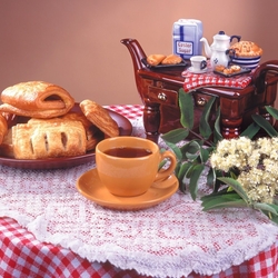 Пазл: Булочки с чаем