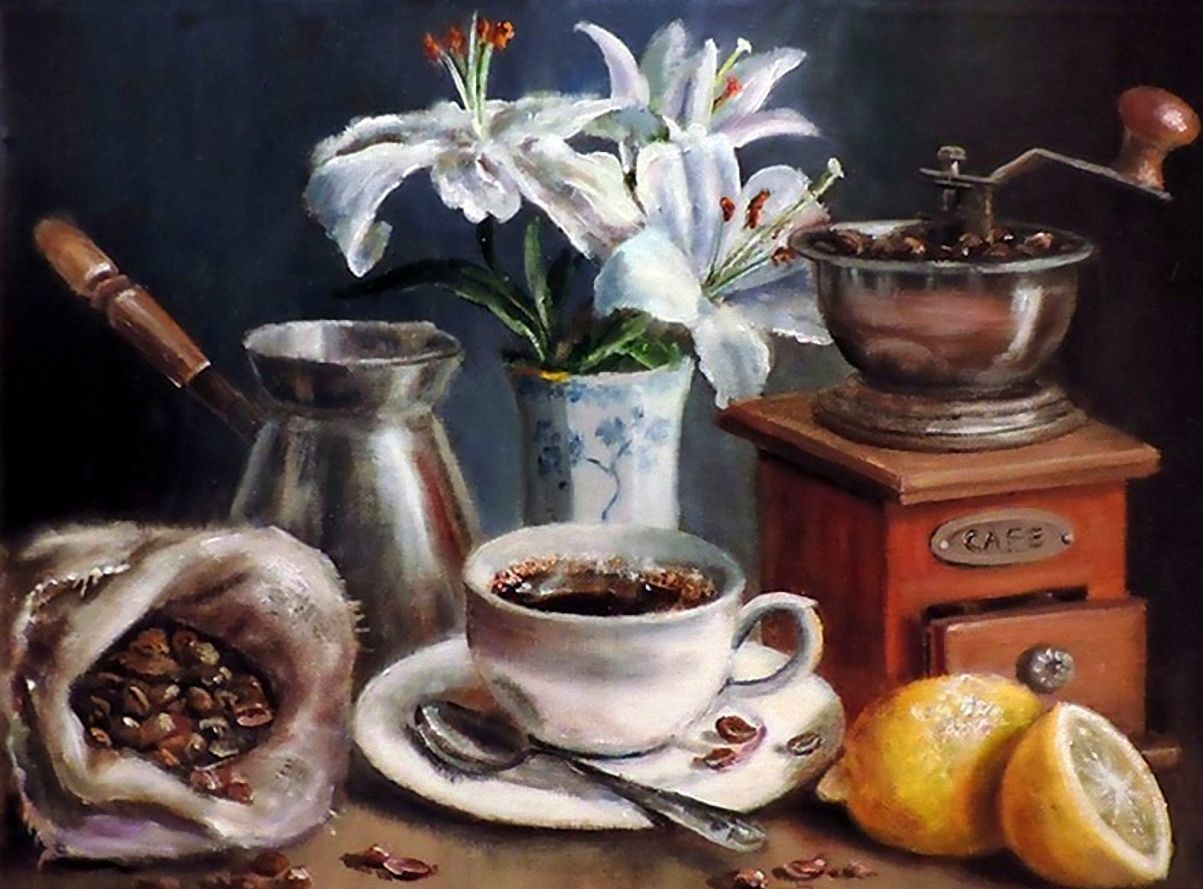 Ольга Воробьева картины кофе