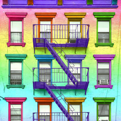 Пазл: Разноцветные дома
