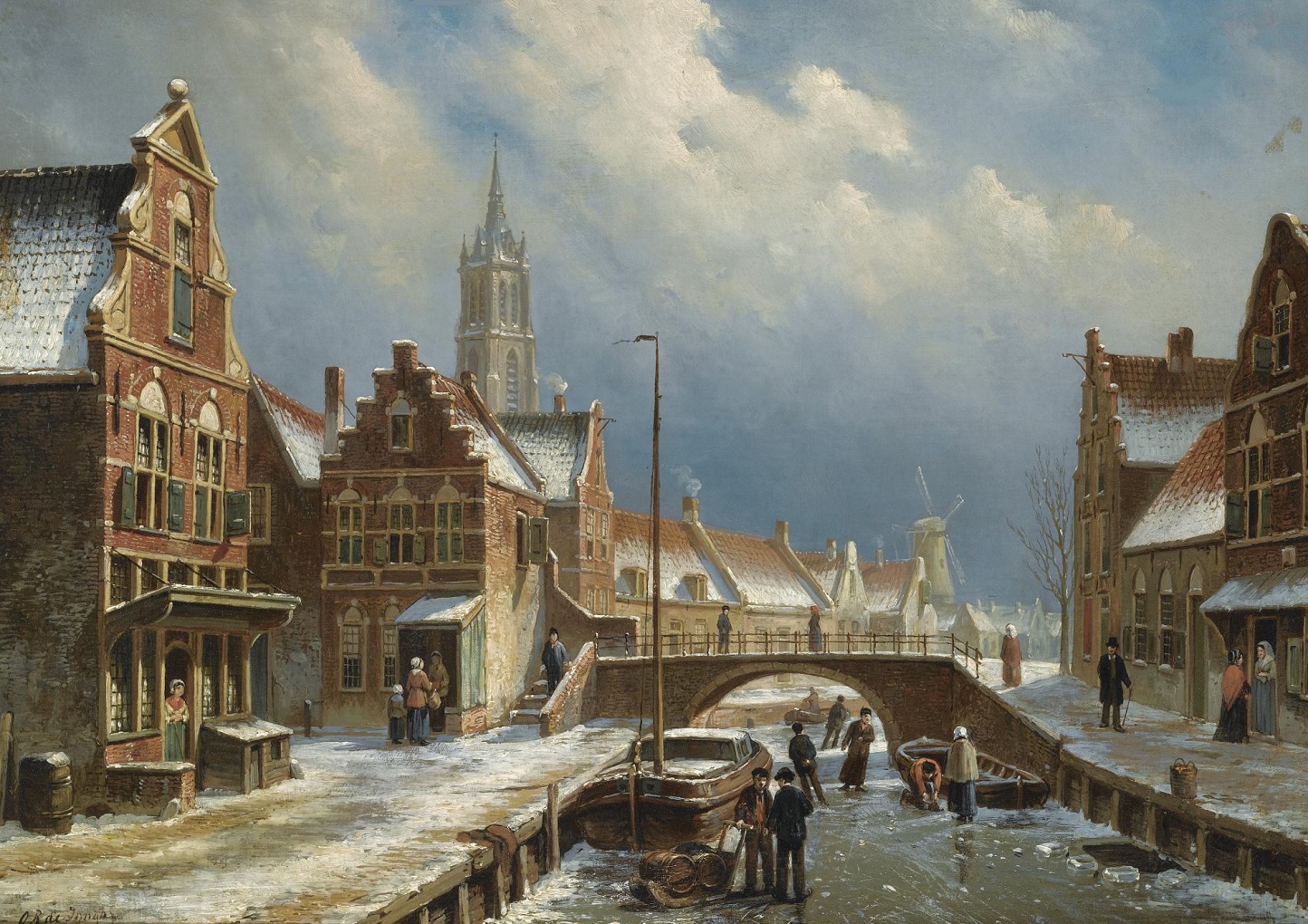 Зимний город в голландской живописи