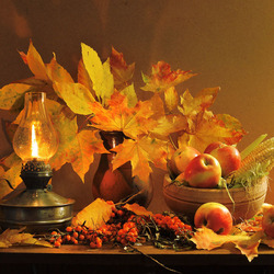 Пазл: Букет из осенних листьев