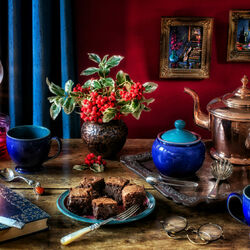 Пазл: Домашние брауни к чаю