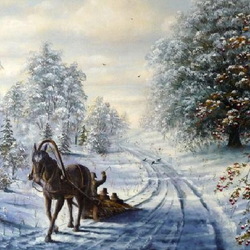 Пазл: Зимняя дорога