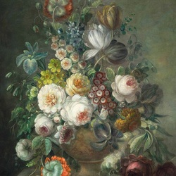 Пазл: Цветы в терракотовой вазе