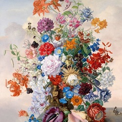 Пазл: Букет цветов и раковина