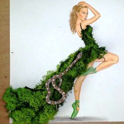 Пазл: Платье  со змеей