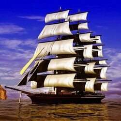 Пазл: Парусник  